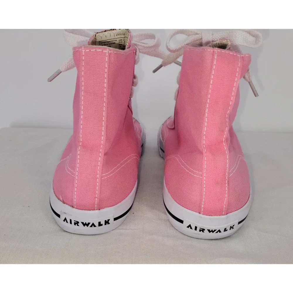 Airwalk Legacee‎ Pink Canvas High Top Sneakers Youth Size 4 Skater Shoes